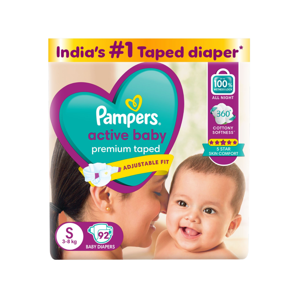 92 pcs · Pampers